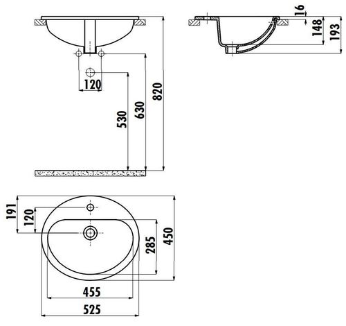 cumpără Lavoar Creavit Topcounter TP225.00CB00E în Chișinău 