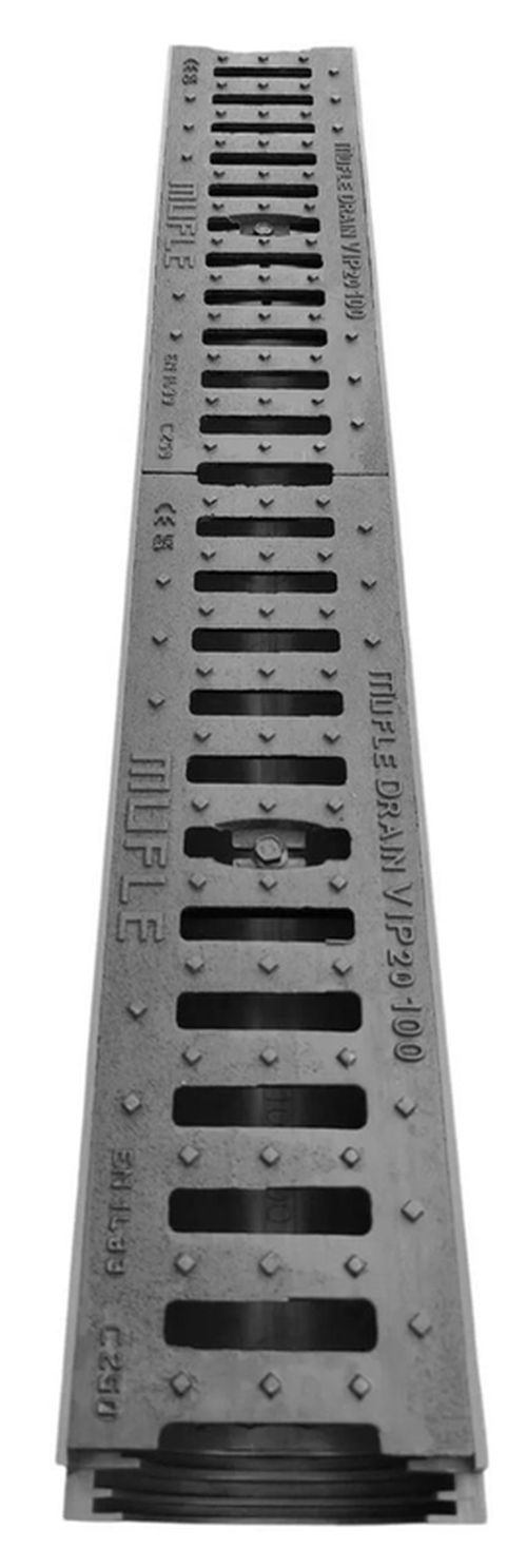 cumpără Trap de duș Muflesystem 16477 Rigola canalizare HDPE cu grila din fonta ( 12mm ) С250 1000x150x100 mm VIP în Chișinău 