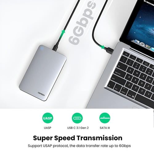 cumpără Boxe exterioare HDD Ugreen 70498 CM300 2.5" SATA HDD / SSD Enclosure 6Gbps USB 3.0 în Chișinău 