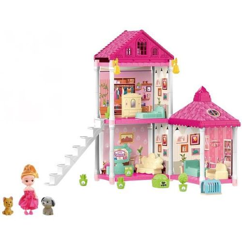 купить Домик для кукол Essa 556-101A Vila Mică + accesorii, 85elem в Кишинёве 