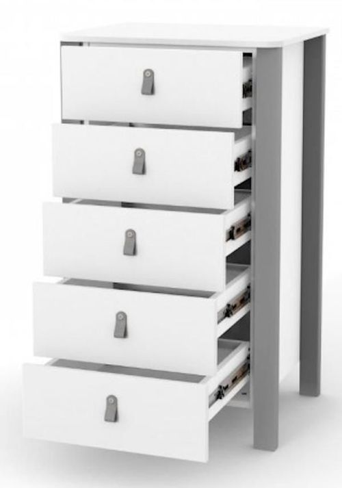 cumpără Comodă Veres 34.1.351.2.32 Высокий комод 600 Монако (бело-графитовый) în Chișinău 