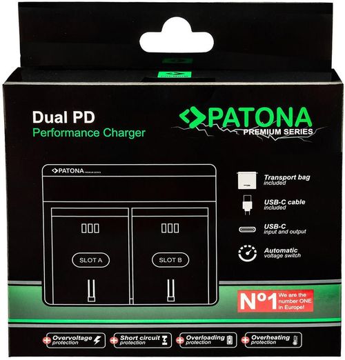 купить Зарядное устройство для фото-видео Patona 4156, Retro Dual Charging Case USB-C for Canon LP-E17 в Кишинёве 