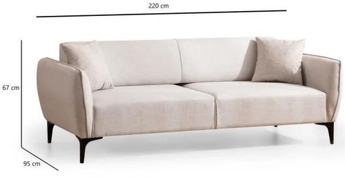 купить Диван Trendy Belissimo Off White (3 locuri) в Кишинёве 