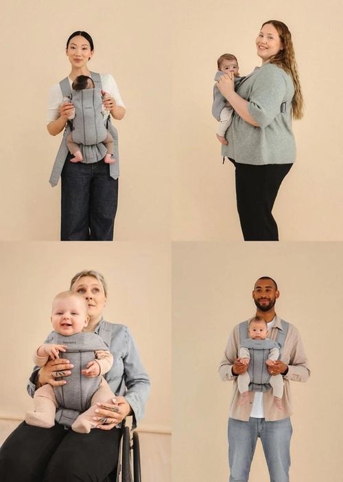 купить Кенгуру BabyBjorn 021087E1 Mini 3D Jersey, Light Beige в Кишинёве 