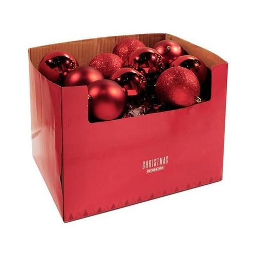 купить Новогодний декор Promstore 37096 Шар елочный 120mm матовый, глиттер, глянцев, красный в Кишинёве 