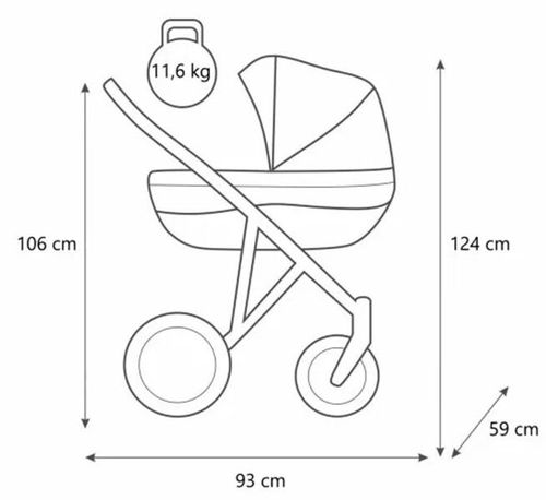 купить Детская коляска Kunert Carucior 2in1 Mata Graphite 07C в Кишинёве 