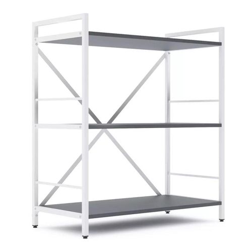 cumpără Raft de birou Nex Home Raft metalic Loft 900x800x400mm, 3 polite PAL, White/Anthracite în Chișinău 