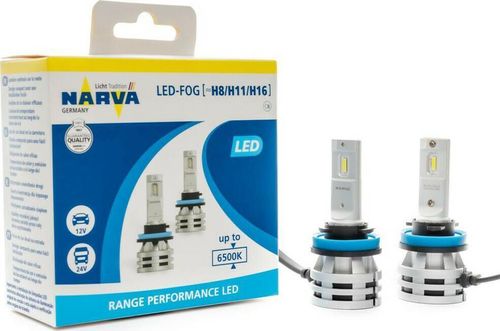 купить Автомобильная лампа Narva LED H8/H11/H16 RANGE PERFORMANCE LED 6500K (2 buc) (18036) в Кишинёве 