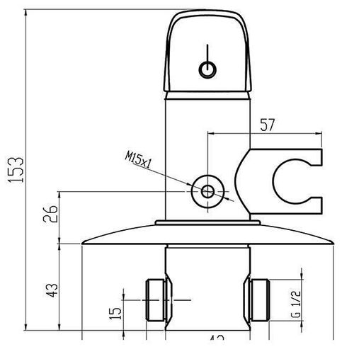 cumpără Baterie pentru bideu Ferro METALIA 57 57211.0 (dus igienic ingropata) în Chișinău 