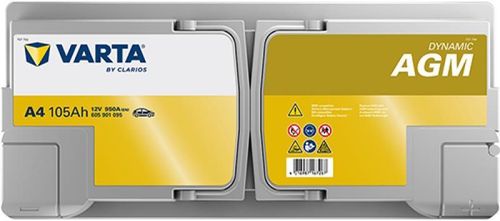 купить Автомобильный аккумулятор Varta 105AH 950A(EN) клемы 0 (393x175x190) S6 015 AGM (605901095K262) в Кишинёве 