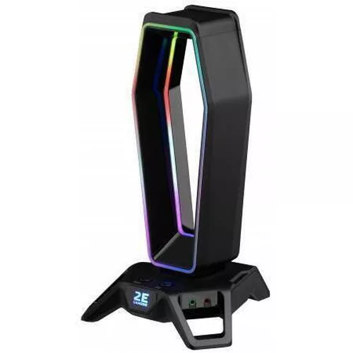 cumpără Accesoriu PC 2E 2E-GST330UB Stand GST330 RGB 7.1 USB Black în Chișinău 