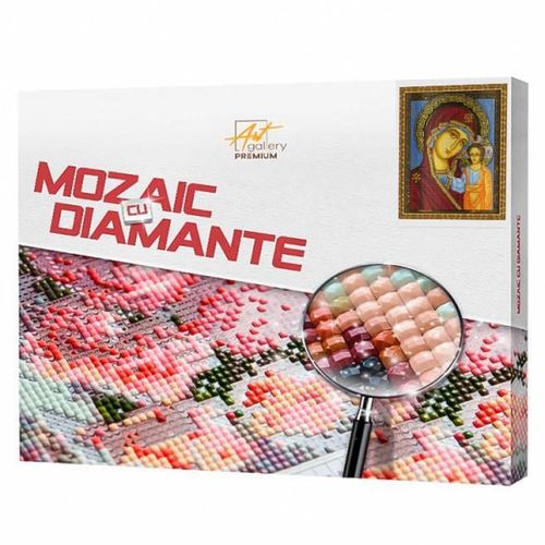 купить Картина по номерам Art Gallery QB201245 Mozaic cu diamante patrate 40x50cm Icoana Maicii Domnului din Kazan в Кишинёве 