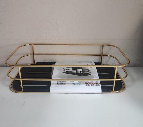 купить Полка для ванной Teknotel ST122 auriu plastic 14,5x30x8cm в Кишинёве 