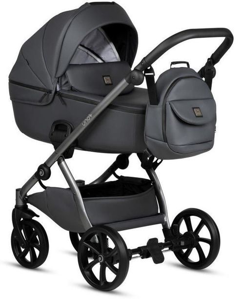 купить Детская коляска Tutis 2in1 UNO5+ Leather 2/1 Jet Black (1402166) в Кишинёве 