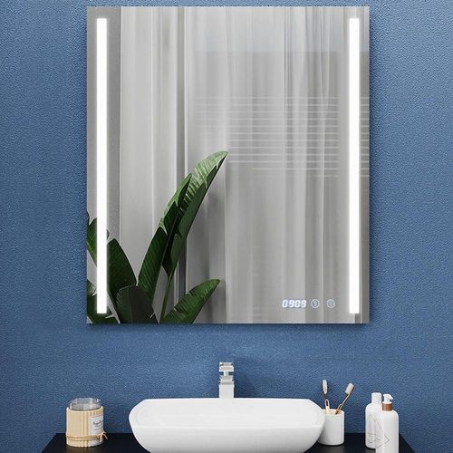 купить Зеркало для ванной Bayro Sigma 500x800 LED touch подогрев, часы, термометр в Кишинёве 