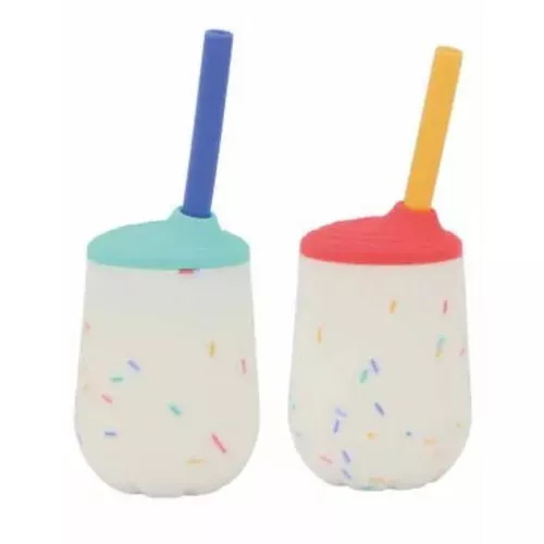 купить Поильник Nuby NV04035 Поильник Silicone mini cup with straw 120ml (12m+) в Кишинёве 