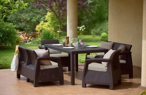 купить Садовая мебель Keter Corfu II Fiesta Brown/Oat (258945) в Кишинёве 