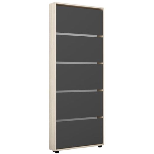 купить Полка для обуви Mobildor-Lux Leo Slim 90x16x203H cm Sonoma/Anthracite в Кишинёве 