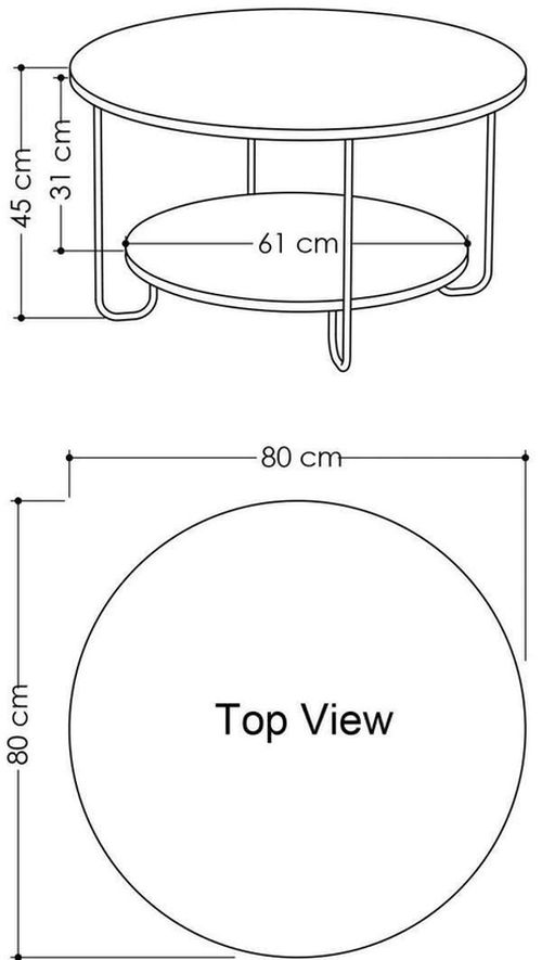 купить Журнальный столик Trendy Corro, белый 80x45x80 см в Кишинёве 