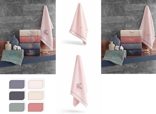 купить Домашний текстиль Promstore 57070 Prosop de baie 9(0X150cm) Anka Butterfly/Bird, bumbac в Кишинёве 