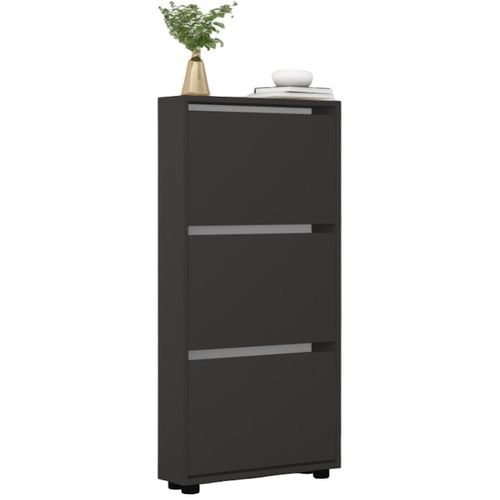 купить Полка для обуви Mobildor-Lux Leo Slim 70x16x125H cm Anthracite в Кишинёве 