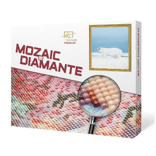 cumpără Tablou pe numere Art Gallery GA79329 Mozaic cu diamante 40x50cm Urs polar în Chișinău 