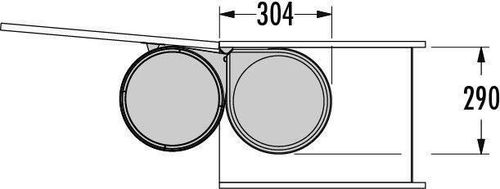 купить Фурнитура для мебели Hailo 3520071 Mono 20 dark grey/black в Кишинёве 