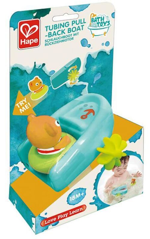 купить Аксессуар для купания Hape E0217 Jucarie de baie Barca cu ursulet в Кишинёве 