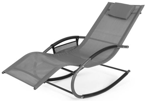 купить Садовая мебель Chomik LEZ1601 кресло-качалка садовая 148x63x87см, темно-серый в Кишинёве 