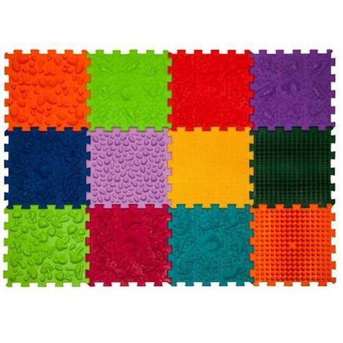 купить Коврик игровой Ortek 11684 Коврик-пазл ортопедический -массажный Набор 12 эл. Динозавры в Кишинёве 