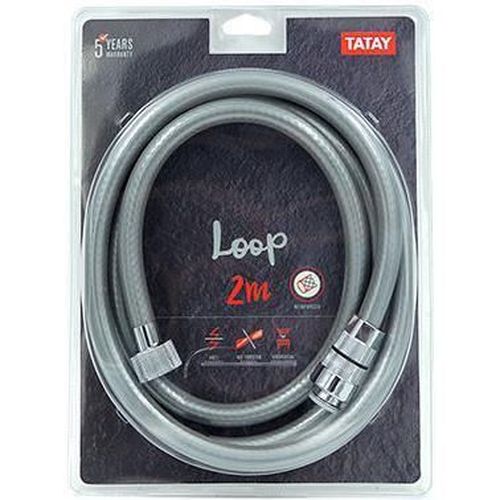 cumpără Furtun duș Tatay 42077 Шланг для душа 2m, металик, PVC în Chișinău 