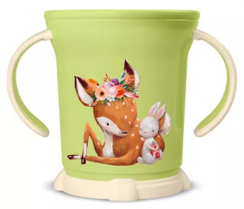 купить Поильник Бытпласт 45678 Пластишка 270ml с ручками салатовый в Кишинёве 