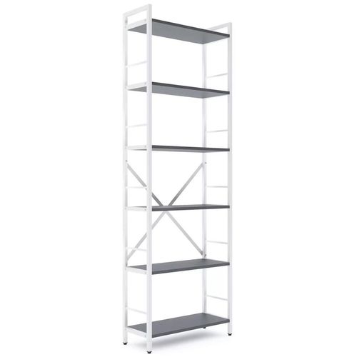 cumpără Raft de birou Nex Home Raft metalic Loft 1800x600x240mm, 6 polite PAL, White/ Anthracite în Chișinău 