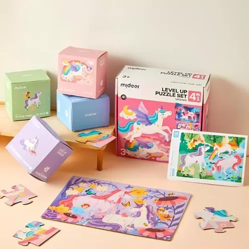 cumpără Puzzle Mideer CT1452 Puzzle Unicorn, 4 în 1 în Chișinău 