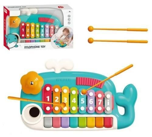 купить Музыкальная игрушка Bibi-Irn 6223 Jucarie balena-xilofon 5in1 в Кишинёве 