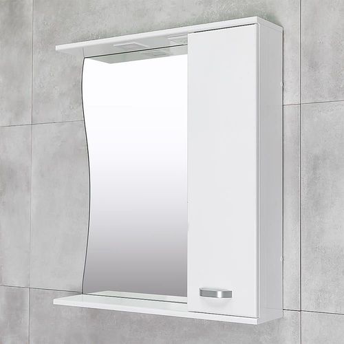 купить Зеркало для ванной Bayro Demo 860x750 правый белый в Кишинёве 