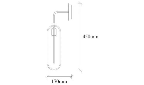 cumpără Candelabru de perete Trendy Cerco-3151, 17x45x14cm în Chișinău 