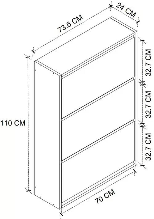 cumpără Raft pentru încălțăminte Bofigo 18-03-21 Pine/White în Chișinău 
