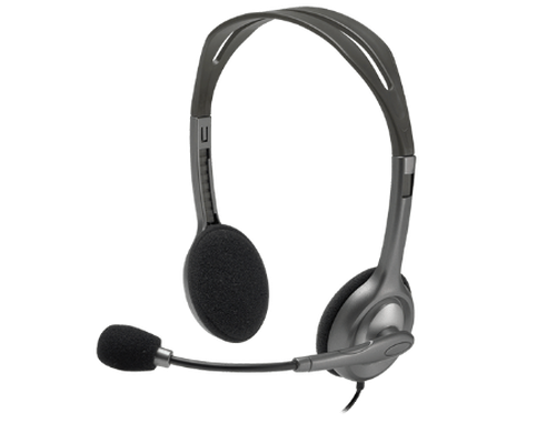 cumpără Logitech Stereo Headset H111, Headset: 20Hz-20kHz, Microphone: 100Hz-16kHz, 1.8m cable, 1 x mini-jack 3.5mm, 981-000593 (casti cu microfon/наушники с микрофоном) în Chișinău 
