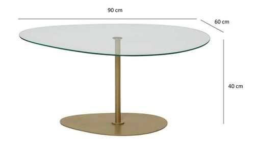 купить Журнальный столик Trendy Porto, Transparent, Aur в Кишинёве 