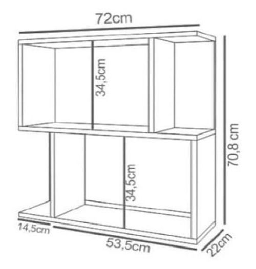 cumpără Raft de birou Remaks Asimetrik 2 Antharacite/White în Chișinău 