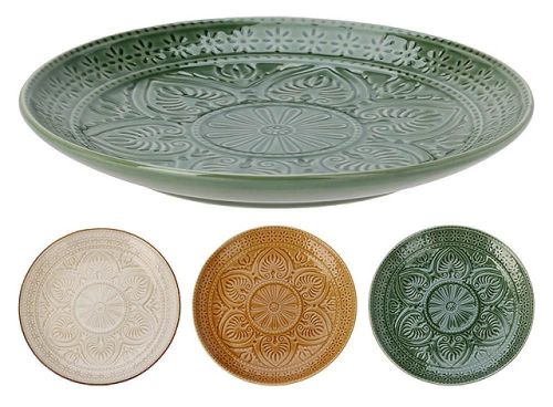 cumpără Farfurie Promstore 55056 Farfurie de desert 21cm Embossed Leaves, ceramica în Chișinău 