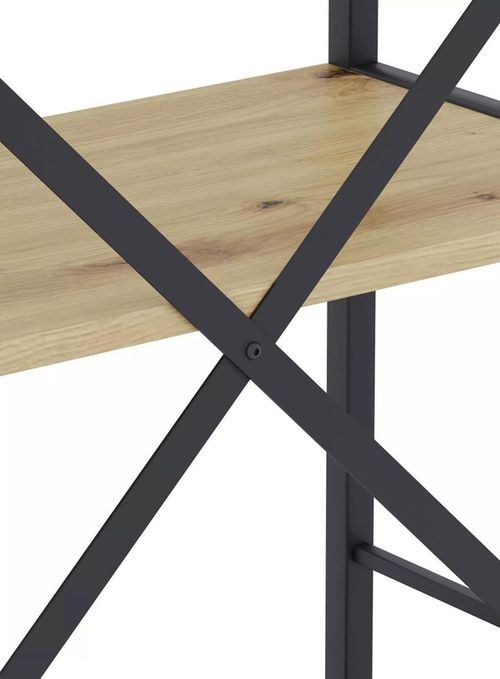cumpără Raft de birou Nex Home Raft metalic Loft 1800x600x240mm, 6 polite PAL, Anthracite/Oak Artisan în Chișinău 