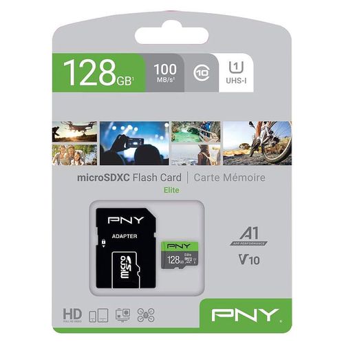 купить Карта памяти 128GB PNY Elite MicroSDXC UHS-I Class 10 + Adapter MicroSD-SD, Transfer 100MB/s, P-SDU128V11100EL-GE в Кишинёве 