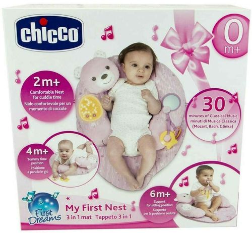 cumpără Cocon pentru bebelusi Chicco 98281 Centru de activitate 3in1, Primul meu cuibusor, roz, 0+ luni în Chișinău 