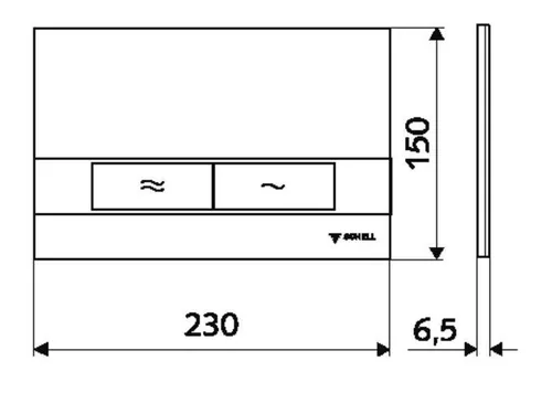 купить Кнопка смыва Schell Clapeta actionare WC Montus Board Alb (031201599) в Кишинёве 