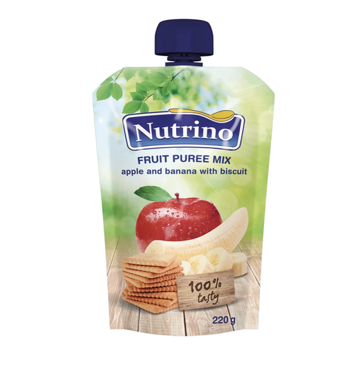 Пюре Nutrino из яблок и бананов с печеньем (6+ мес) 100 г 