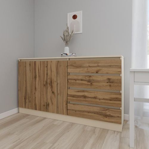 купить Комод Smartex (16117) Т2 160cm Ivory+Stejar Inchis в Кишинёве 