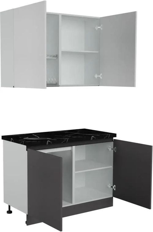 cumpără Mobilă pentru bucatarie ArtFlame GOLA White/Storm Grey (1.2 m.l.) în Chișinău 
