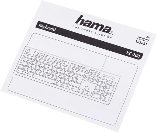 купить Клавиатура Hama R1182680 KC-200 Basic white, RUS в Кишинёве 